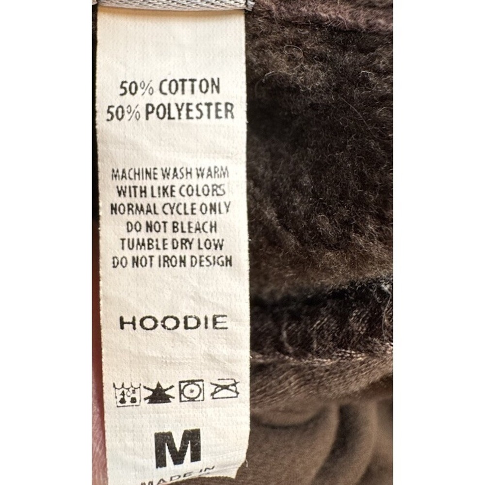 Hooked & Tagged Brown Hoodie Men's M Aim Shoot Reload Hunting - Picture 10 of 10